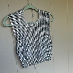 She’s a Gem Silver Rhinestone Top